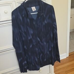 Member's Mark Zen Active Jacket Blue Tie Dye